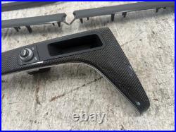18 Audi S5 A5 B9 8w Oem Carbon Fiber Fibre Interior Dash Console Door Trim 5 Pcs