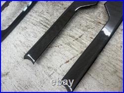 18 Audi S5 A5 B9 8w Oem Carbon Fiber Fibre Interior Dash Console Door Trim 5 Pcs