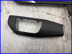 19 Audi S4 A4 B9 8w Oem Carbon Fiber Interior Dash Door Panel Console Trim 7 Pcs