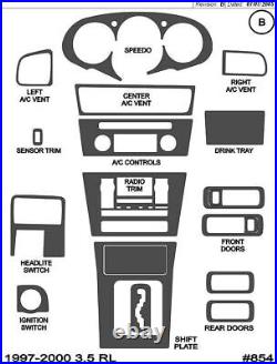 1997-2000 Acura RL Real Carbon Fiber Interior Dash Trim Kit
