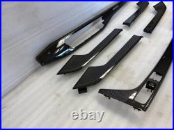 20 Audi S4 A4 B9 8w Oem Carbon Fiber Interior Dash Door Panel Console Trim 7 Pcs
