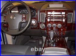 2008 2009 2010 2011 2012 Interior Wood Dash Trim Kit Set For Nissan Titan Se Le