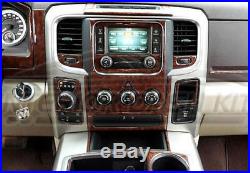 2013 2014 2015 Dodge Ram 1500 2500 3500 Interior Burl Wood Dash Trim Kit Set