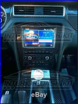 2013 2014 Ford Mustang Gt500 Shelby Real Carbon Fiber Interior Dash Trim Kit Set