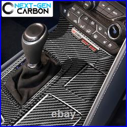 2014-2019 Chevy Corvette C7 Glossy REAL Carbon Fiber Center Console Overlay