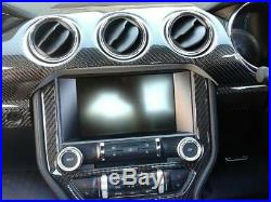 2015 2016 2017 2018 2019 Ford Mustang Interior Real Carbon Fiber Dash Trim Kit