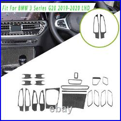20pcs Red Carbon Fiber Interior Sticker Trim Set For BMW 3Series G20 19-20 Best