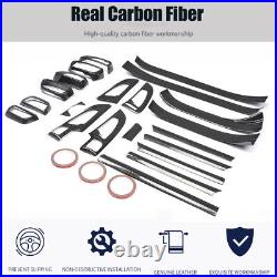 21PCS Dry Carbon Fiber Interior Center Trims kits for Porsche Cayenne 2010-2016