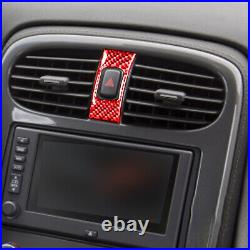21Pcs Red Carbon Fiber Full Set Interior Cover For Chevrolet Corvette C6 05-07-E
