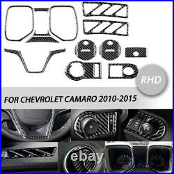 21x For Chevrolet Camaro 2010-2015 Carbon Fiber Full Interior Kit Set Cover New