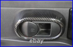 22PCS Carbon Fiber ABS Interior Decorative Trim Fit For Jeep Wrangler JK 2007-10