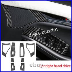 22PCS Carbon Fiber Interior Set Kit Decorative Trim For Mazda 3 Axela 2020+ RHD