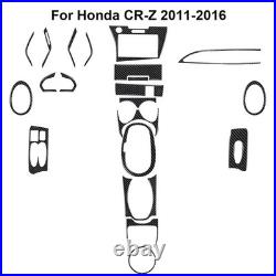 22Pcs Carbon Fiber Full Interior Kit Set Cover Trim For Honda CR-Z 2011-2016