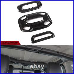 24Pcs Interior Accessories Cover Trim Kit Carbon Fiber For Jeep Wrangler JL JT