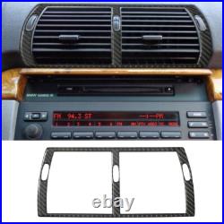 24pcs Carbon Fiber Dash Center Console Interior Trim set For BMW X5 E53 2000-06