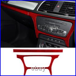 24pcs Red Carbon Fiber Full Kits Interior Trim For Audi Q3 13-18