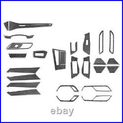 27 Pcs Carbon Fiber Full Set Interior Cover Trim Fit Audi A6 C8 A7 2019-2022 20