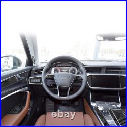 27Pcs For Audi A6 2019-2021 Carbon Fiber Full Interior Set Kit Decor Cover Trim