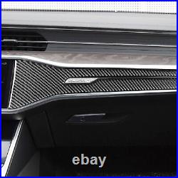 27Pcs For Audi A6 C8 2019-2021 Carbon Fiber Full Set Interior Cover Sticker Trim