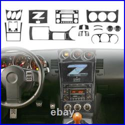 28Pcs Carbon Fiber Full Interior Kit Cover Trim Sticker For Nissan 350Z 2006-09