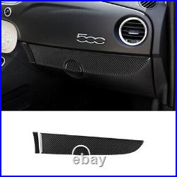 28Pcs RHD Carbon Fiber Interior Full Cover Trim Set Kit For Fiat 500 2012-2015