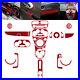 28pcs Red Carbon Fiber Full Kit Interior Trim Set For Fiat 500 2012-2015