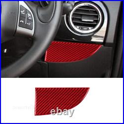 28pcs Red Carbon Fiber Full Kit Interior Trim Set For Fiat 500 2012-2015