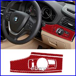 29PCS For BMW X3 F25 X4 F26 Red Carbon Fiber Full Dash Interior Trim