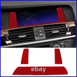 29PCS For BMW X3 F25 X4 F26 Red Carbon Fiber Full Dash Interior Trim