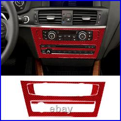 29PCS For BMW X3 F25 X4 F26 Red Carbon Fiber Full Dash Interior Trim