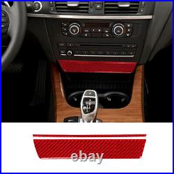 29PCS For BMW X3 F25 X4 F26 Red Carbon Fiber Full Dash Interior Trim