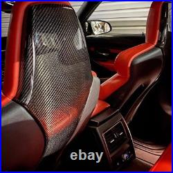2PCS Dry Carbon Fiber Interior Seat Back Trim Covers For BMW F80 M3 F82 F83 M4