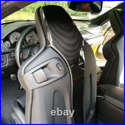 2PCS Dry Carbon Fiber Interior Seat Back Trim Covers For BMW F80 M3 F82 F83 M4