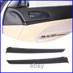 2Pcs Real Carbon Fiber Interior Door Panel Cover Trim For Alfa Romeo 159 2004-11