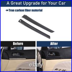 2Pcs Real Carbon Fiber Interior Door Panel Cover Trim For Alfa Romeo 159 2004-11