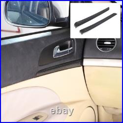 2Pcs Real Carbon Fiber Interior Door Panel Cover Trim For Alfa Romeo 159 2004-11