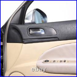 2Pcs Real Carbon Fiber Interior Door Panel Cover Trim For Alfa Romeo 159 2004-11