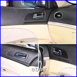 2Pcs Real Carbon Fiber Interior Door Panel Cover Trim For Alfa Romeo 159 2004-11