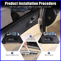 2Pcs Real Carbon Fiber Interior Door Panel Cover Trim For Alfa Romeo 159 2004-11