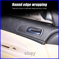 2Pcs Real Carbon Fiber Interior Door Panel Cover Trim For Alfa Romeo 159 2004-11