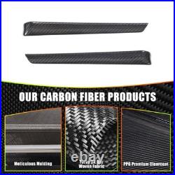 2Pcs Real Carbon Fiber Interior Door Panel Cover Trim For Alfa Romeo 159 2004-11