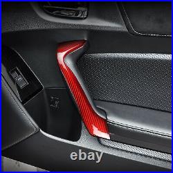 2Pcs Red Carbon Fiber Inner Door Handle Trim For Subaru BRZ 86 FR-S 2012-2019 UK