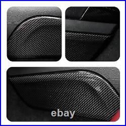 2X Carbon Fiber Interior Gear Side Panel Cover Trim For Ford Mustang 2015-2019