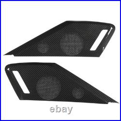 2pcs Car Door Speaker Cover Carbon Fiber Interior Speaker Cover For