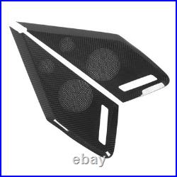 2pcs Car Door Speaker Cover Carbon Fiber Interior Speaker Cover For