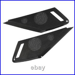 2pcs Car Door Speaker Cover Carbon Fiber Interior Speaker Cover For