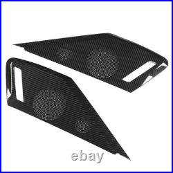 2pcs Car Door Speaker Cover Carbon Fiber Interior Speaker Cover For