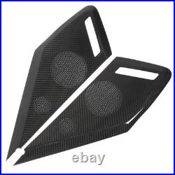 2pcs Car Door Speaker Cover Carbon Fiber Interior Speaker Cover For