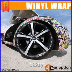 30 X 59 Inch JDM Cartoon Hellaflush Graffiti Sticker Bomb Vinyl Wrap Sheet Decal