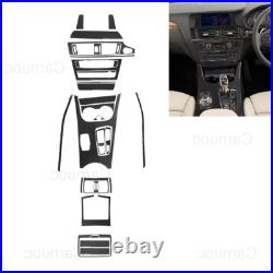 30PCS For BMW X3 F25 X4 F26 Carbon Fiber Full Center Console Interior Trim